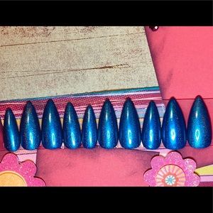 Blue Aimeili||Press-on Nail Set